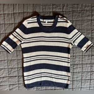 Madewell XS short sleeved striped sweater